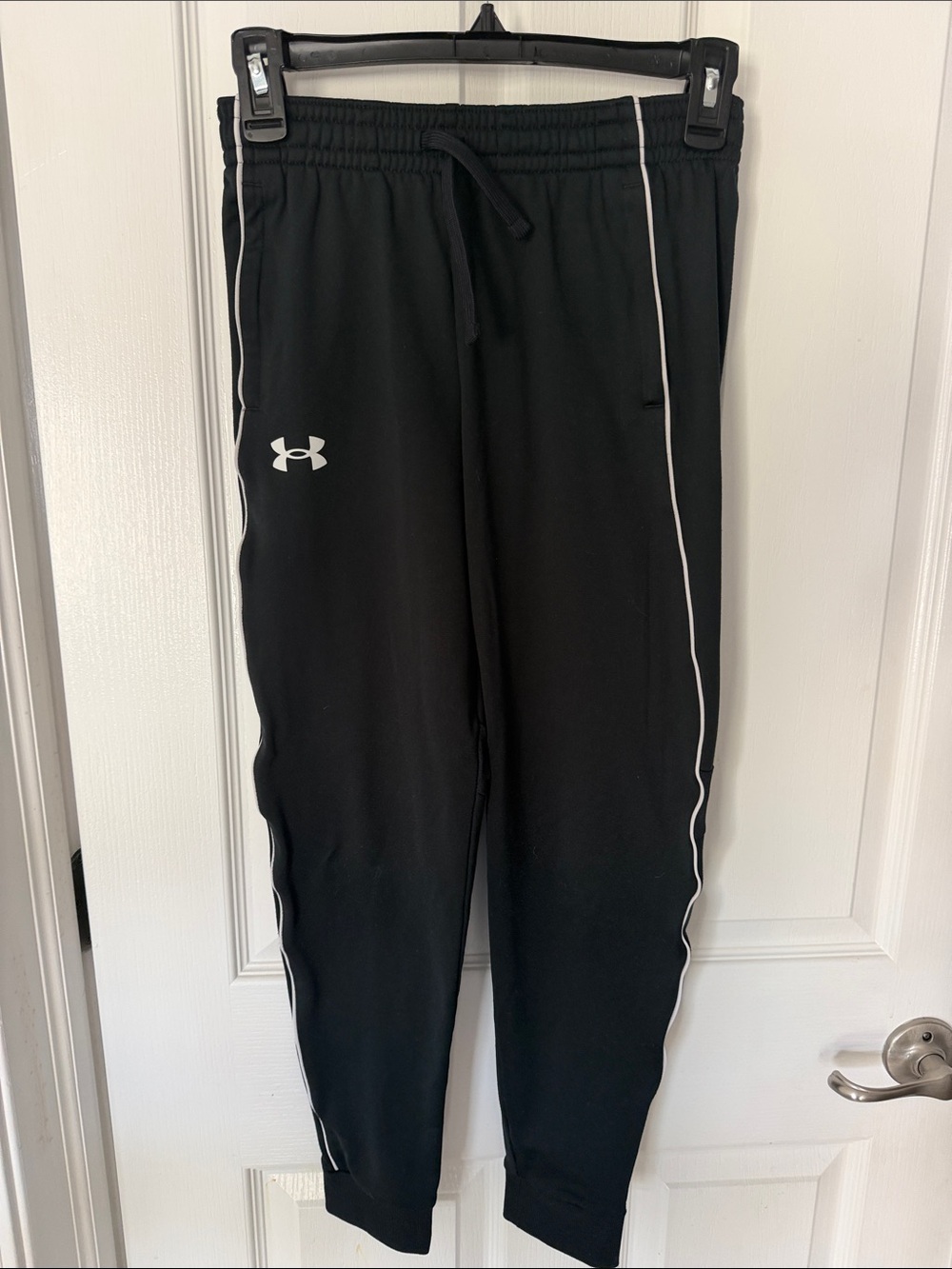 Under Armour Black Joggers with White Piping